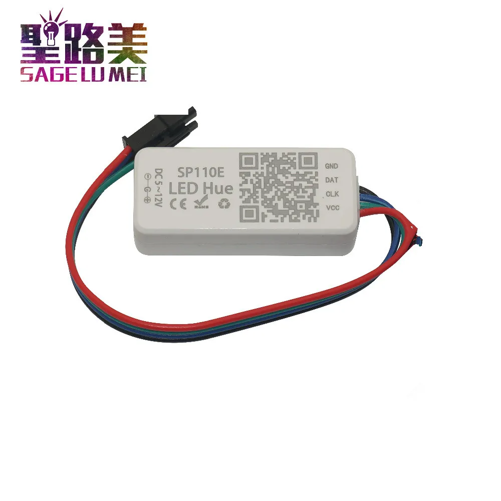 SP110E DC5V 24V Bluetooth пиксель света контроллер с помощью smart phone приложение для Android IOS WS2812