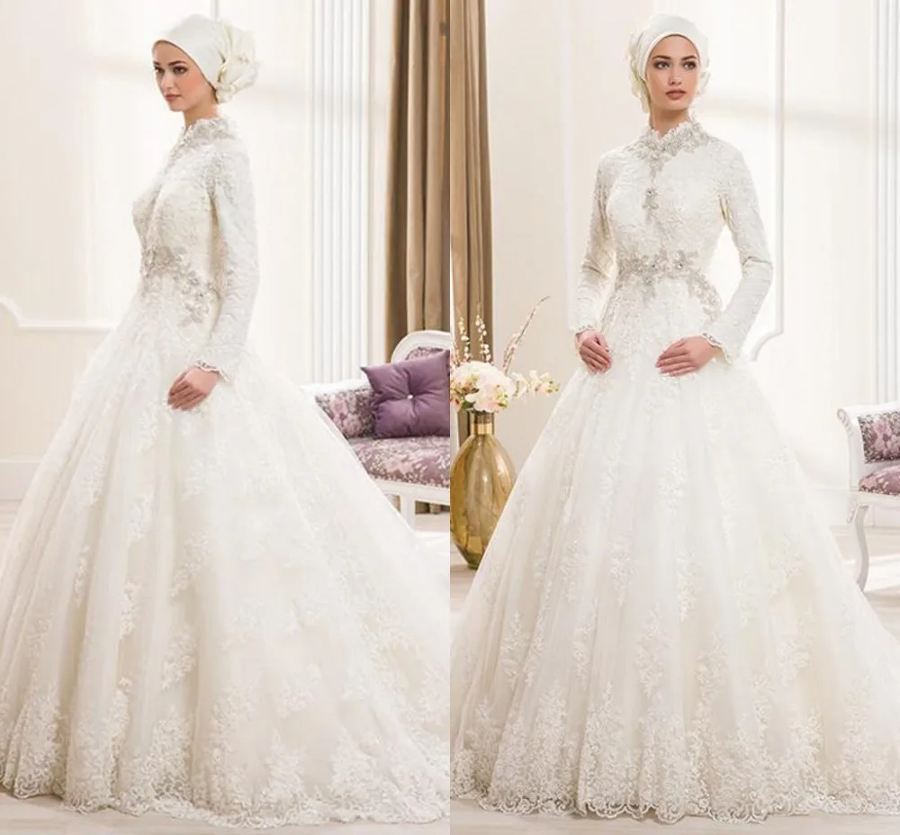 Новинка 2019 хит продаж онлайн-Доставка в Дубае кружевные мусульманские свадебные
