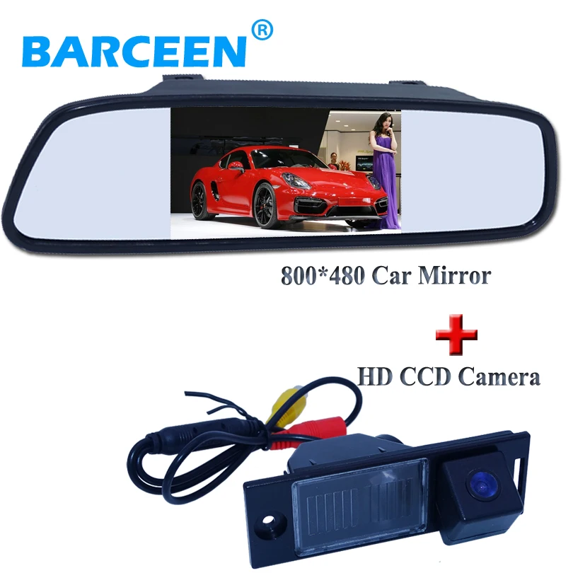 4 3 &quotзеркало заднего вида автомобиля монитор + непромокаемый 170 Угол парковки