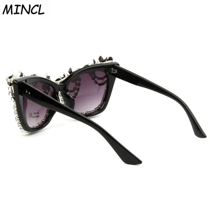 Женские квадратные солнцезащитные очки со стразами брендовые винтажные с