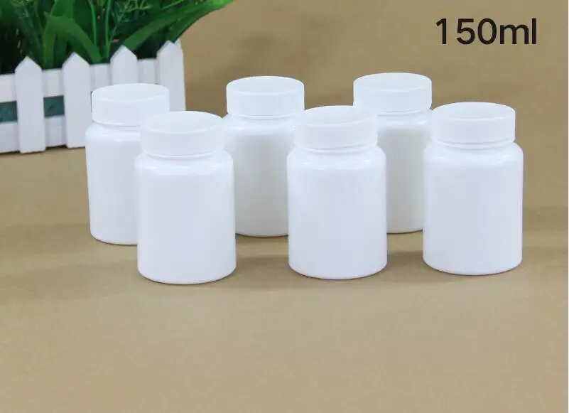 20шт. 150 мл/150 г белый цвет HDPE медицинская твердая бутылка для таблеток капсул