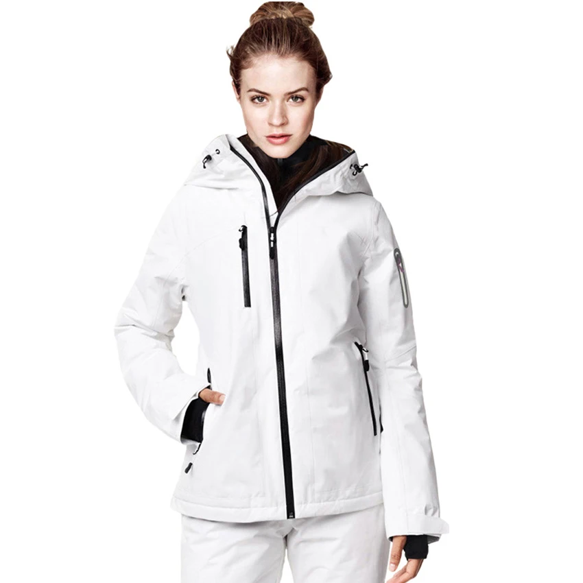 Для женщин Лыжный Сноуборд Куртки костюм Открытый Водонепроницаемый с капюшоном