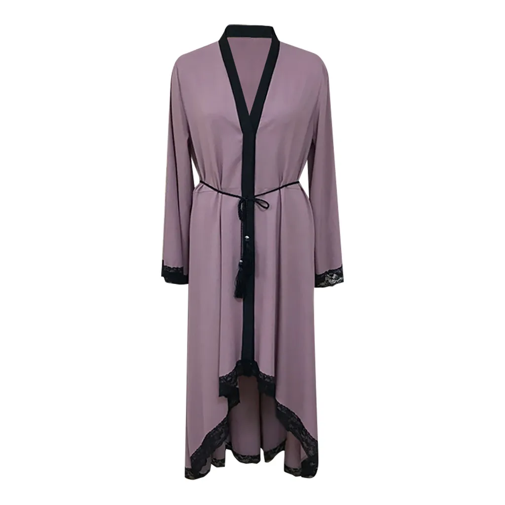 Длинное платье abaya повседневное мусульманское женское в Дубае открытый передний