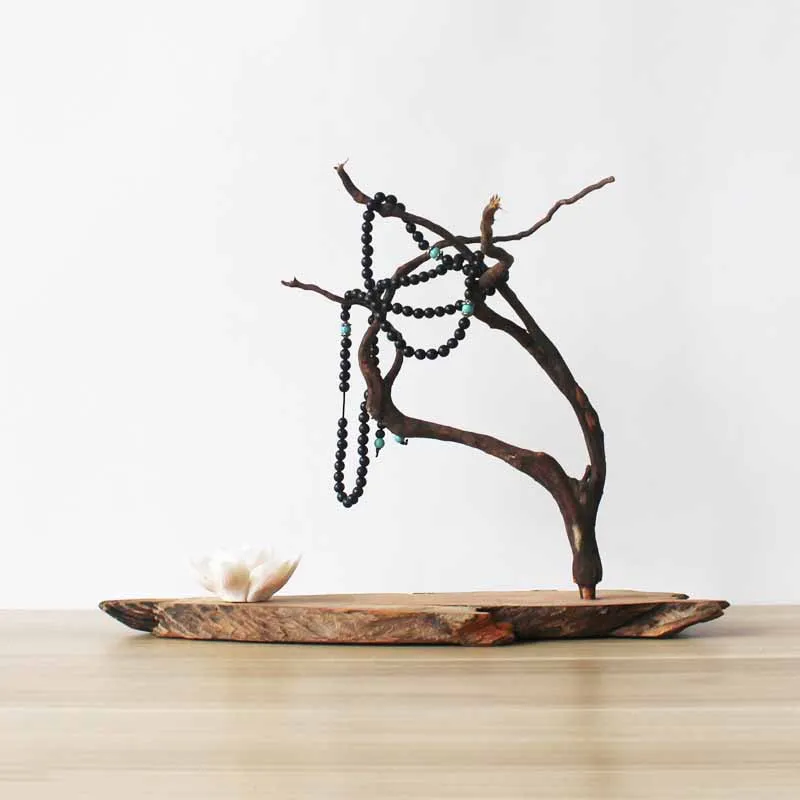 Креативный китайский монах Zen выветрившая деревянная основа с лотусом держатель