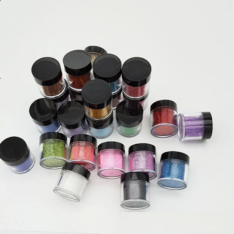 24 цвета/партия лазерный порошок 3D дизайн ногтей ногти 3d амулеты сделай сам