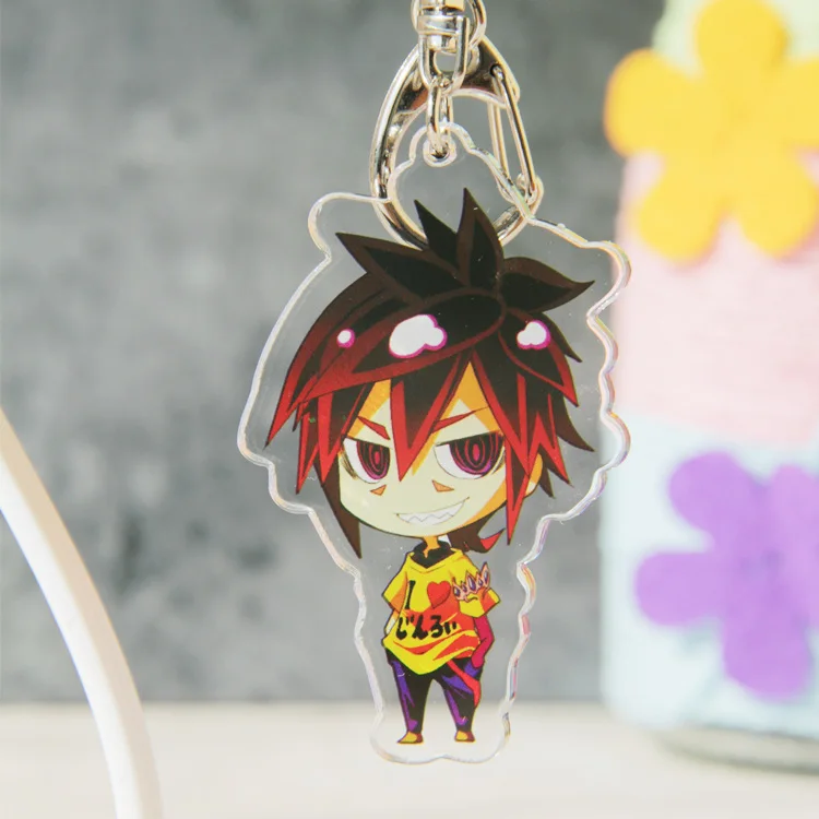 Аниме Косплей без игры жизни Shiro Sora Jibril акриловый брелок для Хэллоуина с