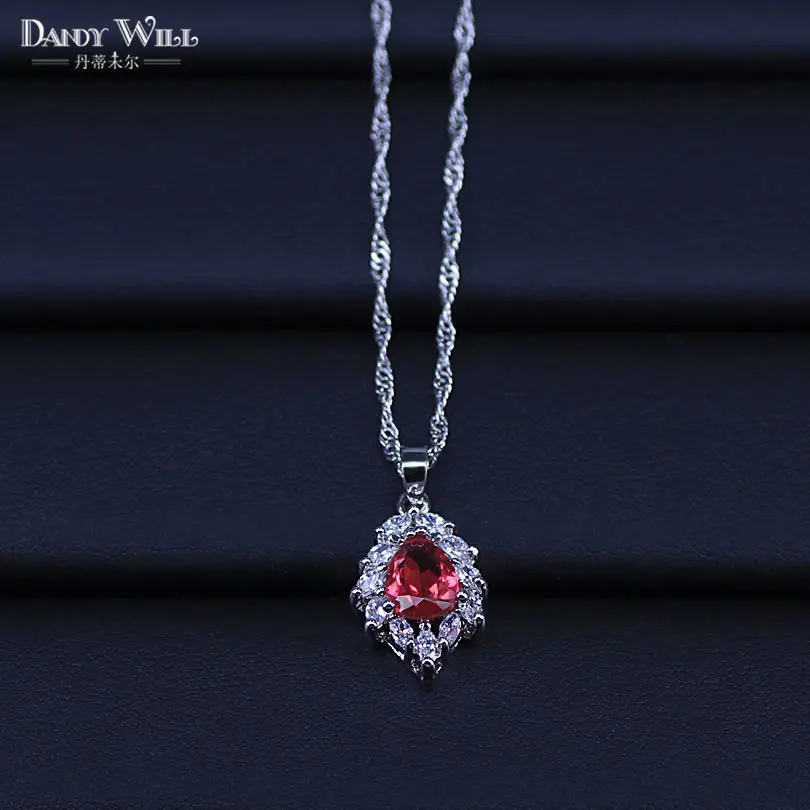 Pendants Акция, 9 цветов, 925 пробы, серебряные ожерелья, подвески и ожерелья с грушей, чистое серебро, 925 ожерелье, ювелирные изделия - Окраска металла: Pendants