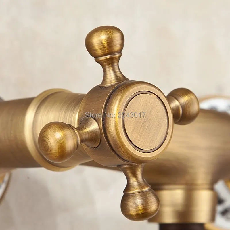 Смеситель для ванной и душа с двойной ручкой настенный кран стиральной машины