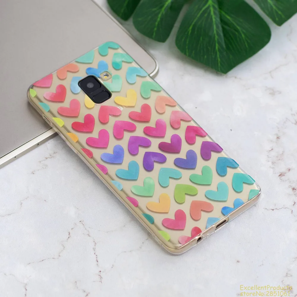FGHGF с милым рисунком кота чехол для samsung A8 плюс 2018 мягкий из термопластика