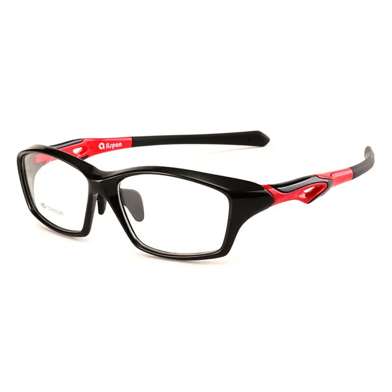 Toptical TR90 очки, оправа для мужчин, полная оправа, модные очки для баскетбола, близорукость, очки, ультра-светильник - Цвет оправы: Black Red