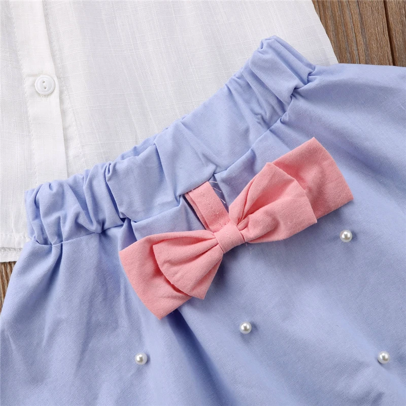 Летнее платье-пачка с бантом для маленьких принцесс комплект из 2 предметов