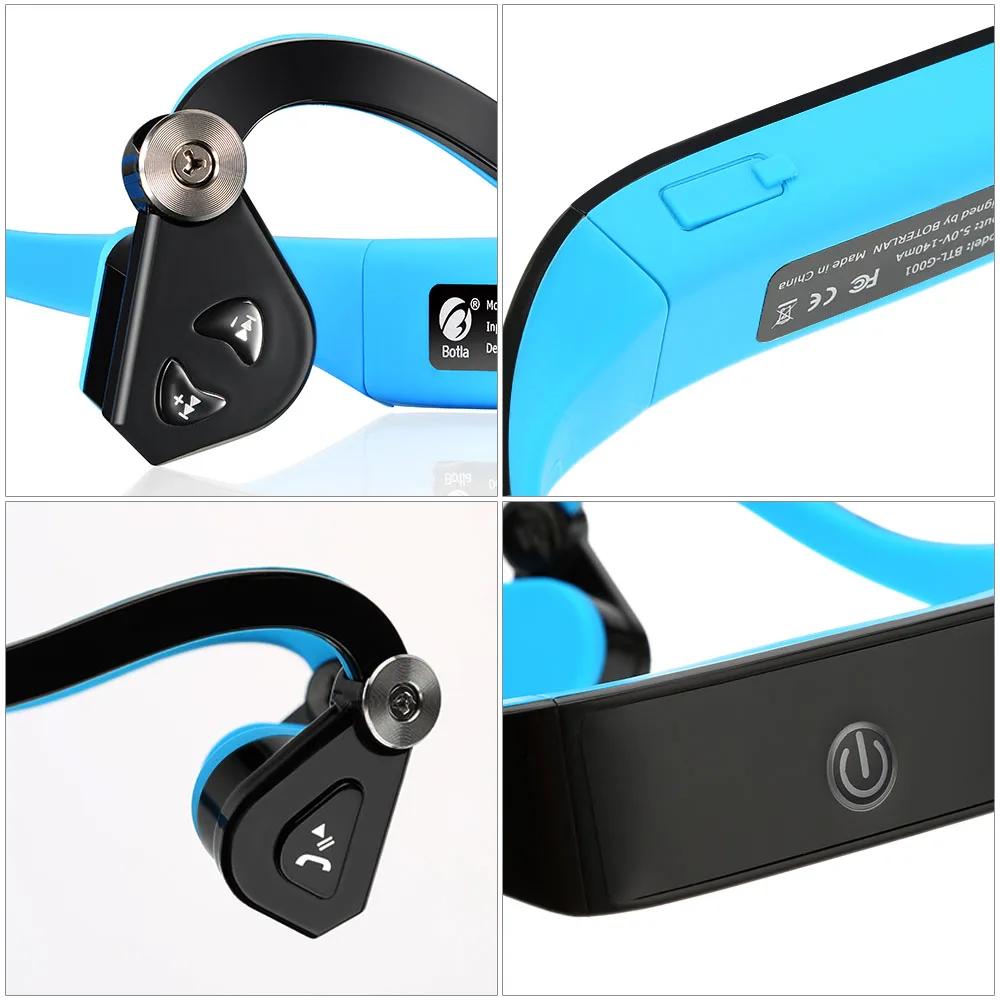 Гарнитура костной проводимости беспроводные наушники Bluetooth 4 1 для спорта на