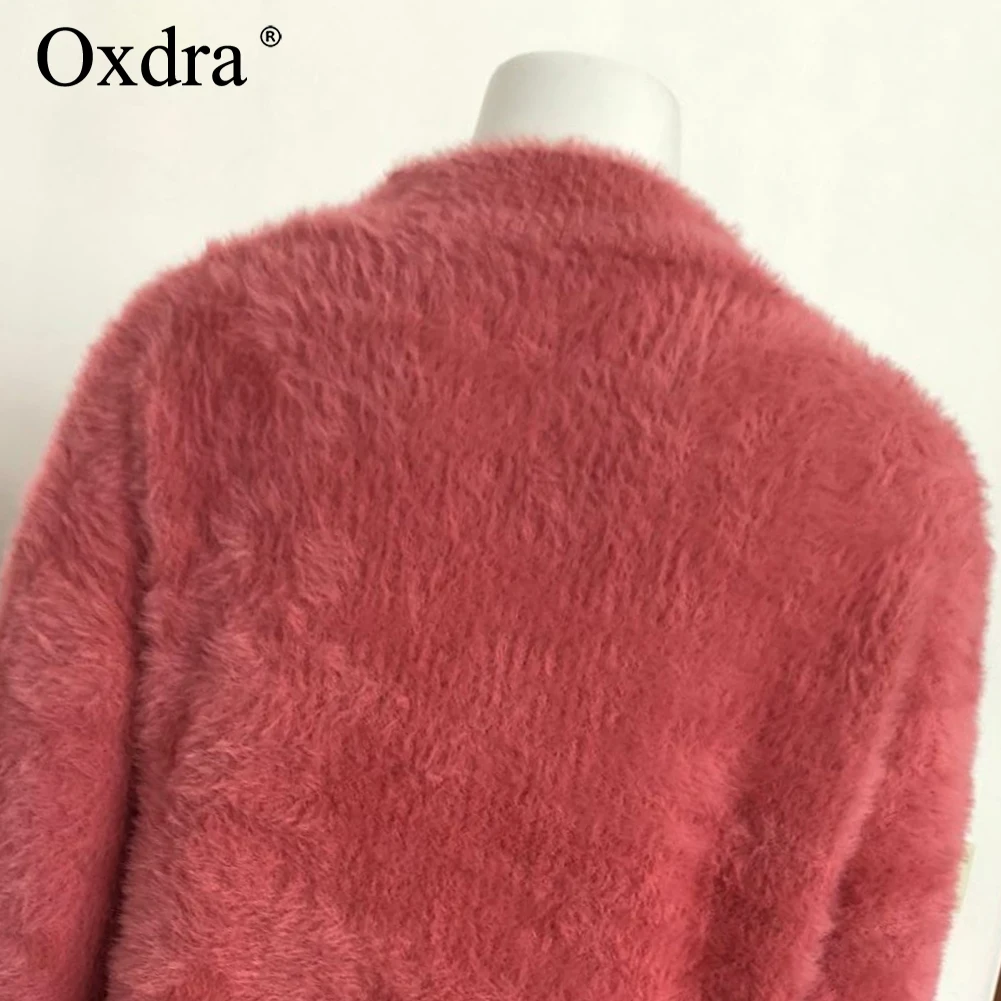 Oxdra осень-зима модные Для женщин s свитер Пуловеры Разделение Водолазка вязаные