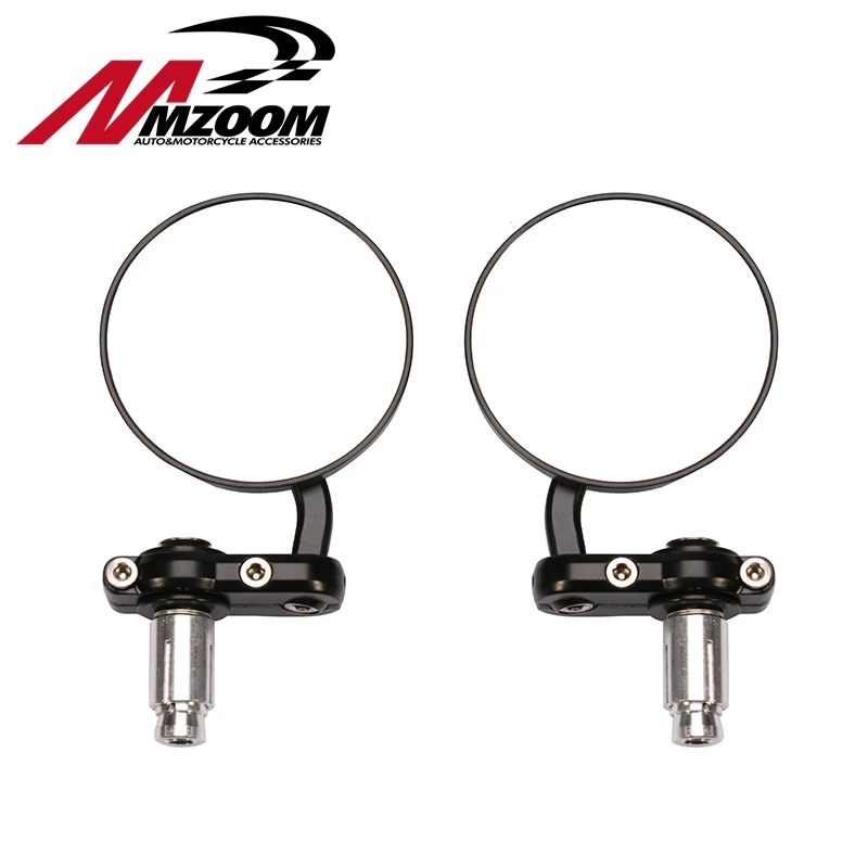 

Mzoom MOTORCYCLE BIKE 3" ROUND 7/8" HANDLE BAR END MIRRORS REARVIEW SIDE MIRROR