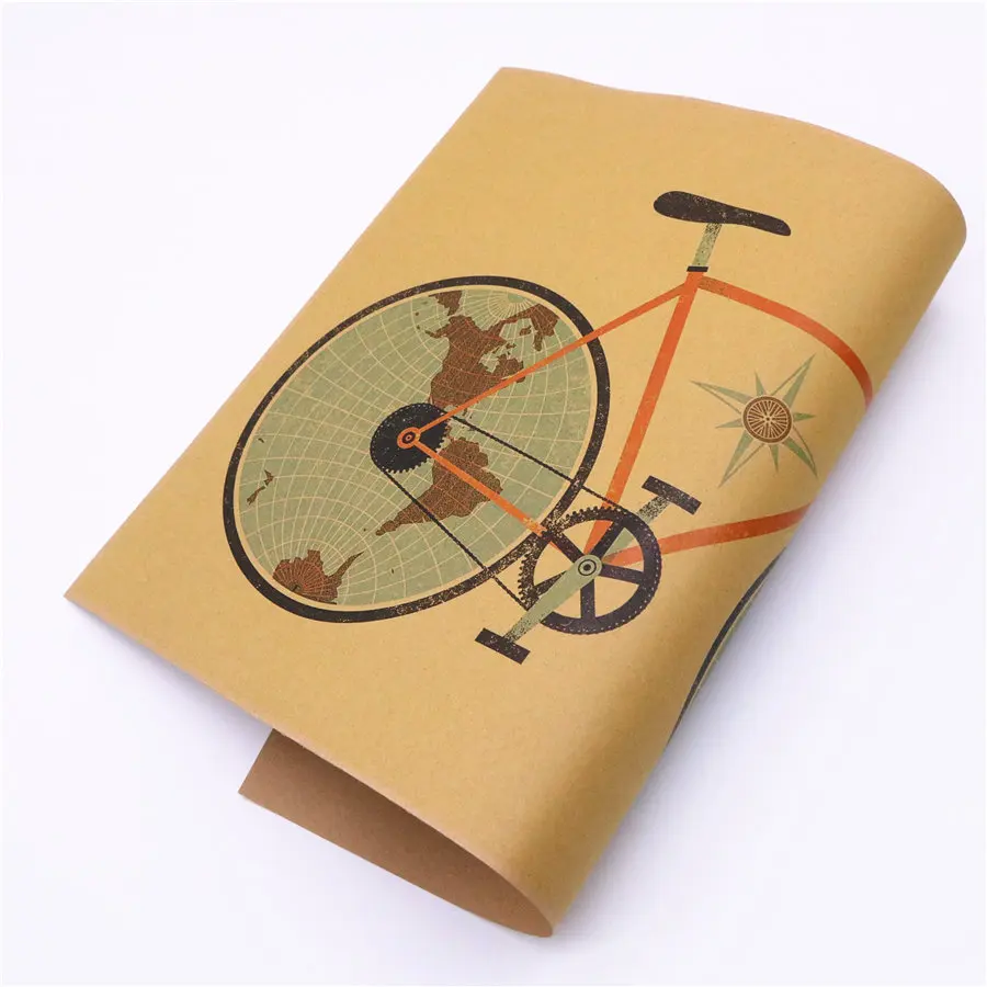 Винтажный постер из крафт бумаги 45 5x31 5 см|kraft paper poster|wall stickerpaper poster |