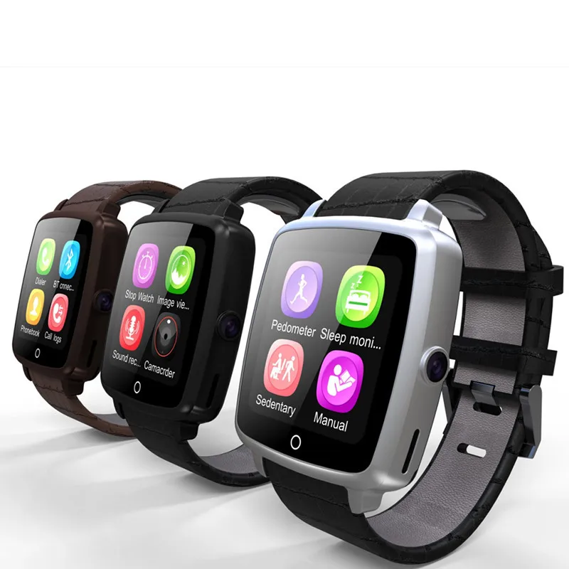 Кожаный ремешок Bluetooth SmartWatch U11C Смарт часы-телефон Поддержка сим-карты