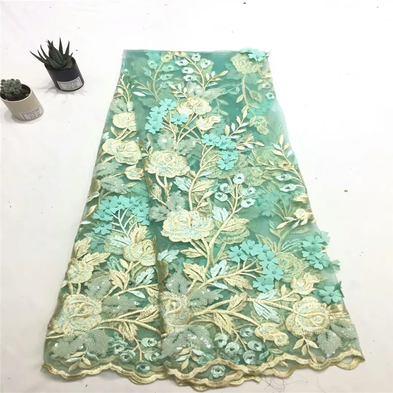 Cassiel New Style Nigerian 3D Lace Fabrics 2018 High Quality Tulle African Laces Fabric Wedding French Material | Дом и сад