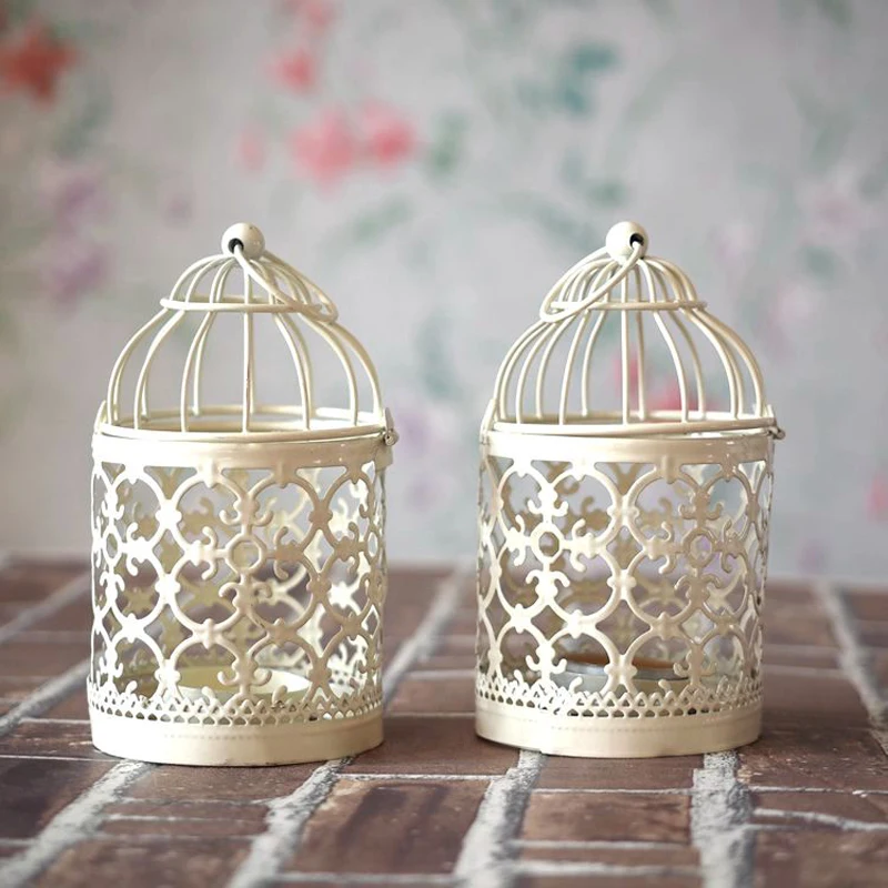 Новый стиль Европа Ретро подсвечники полый металлический подсвечник украшения