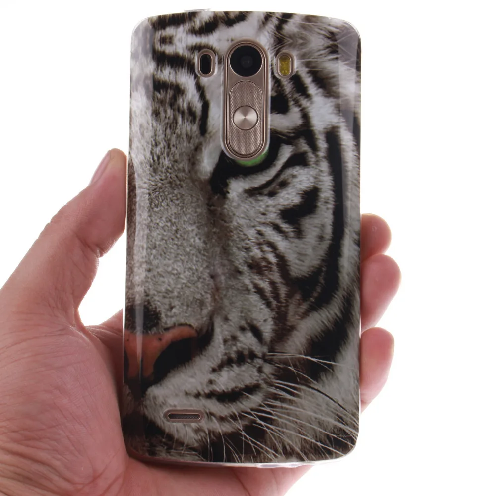 Рисунком Тонкий ТПУ Мягкие TPU IMD Case для LG G3 Защитный Мобильного Телефона Крышку