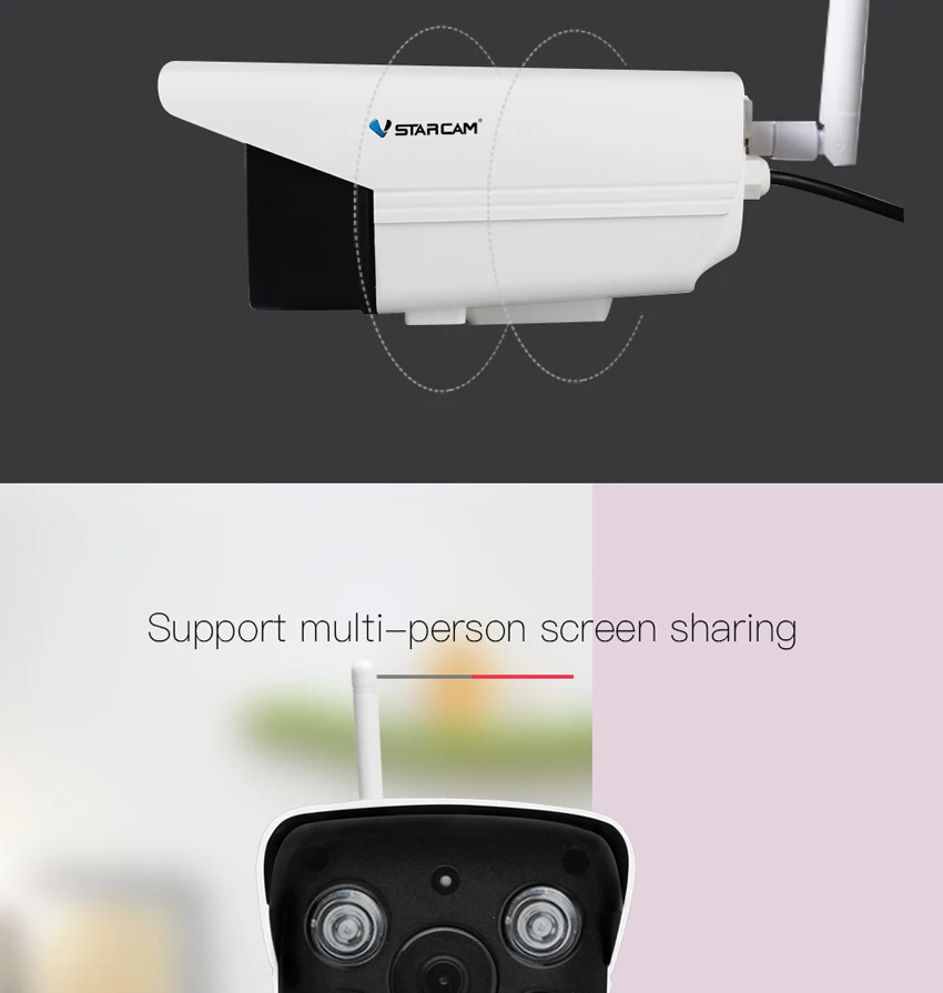 VStarcam C18S пистолет 1080P Водонепроницаемая WiFi IP камера ИК ночного видения полноцветный звуковой светильник репеллент видеокамера