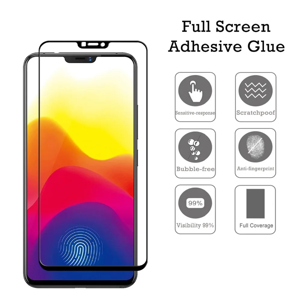 Закаленное стекло 9H с полным покрытием для VIVO Z1 Z1i Z3 Защита экрана Z3i X21 Y85 Y83