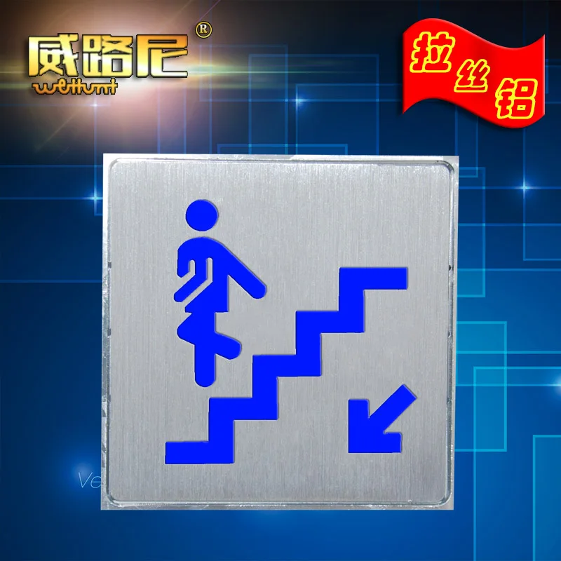 Проволочная Алюминиевая СВЕТОДИОДНАЯ Лампа указатель выхода настенная