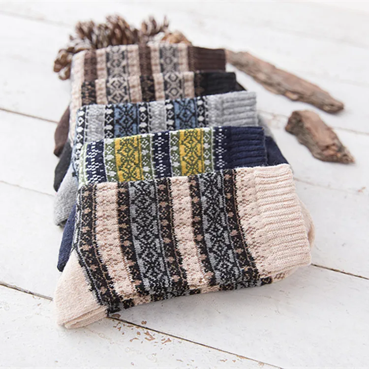 10 пар/лот 2016 новые двухсторонние шерстяные носки в стиле ретро мужские