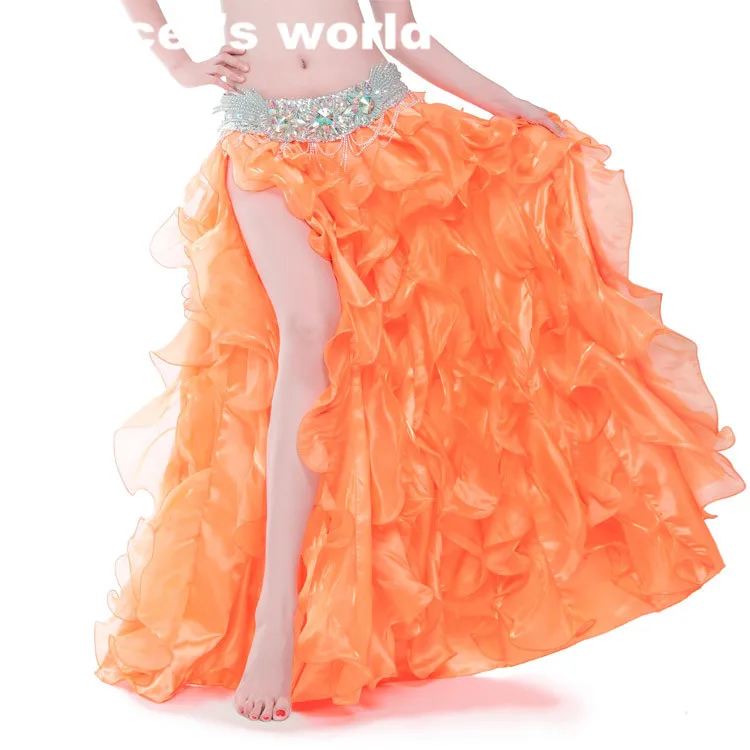 Горячая продажа Профессиональный юбка для танца живота 10 Цвета пикантные