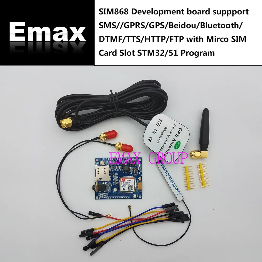 SIM868 Development board suppport SMS//GPRS/GPS/Beidou/Bluetooth/DTMF/TTS/HTTP/FTP with Mirco SIM Card Slot STM32/51 Program |