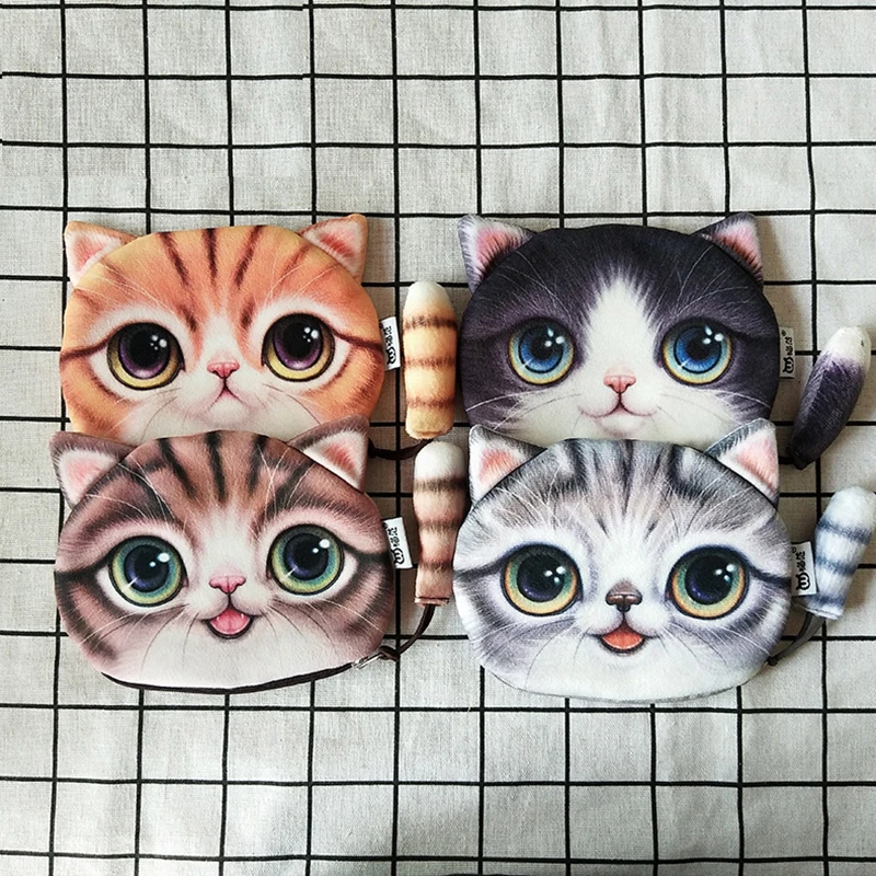 Высокое качество кошелек Ms. кошельки плюшевая сумка монета животное 3D печать