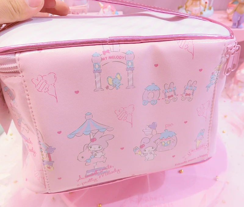 1 шт. прекрасная Большая вместительная вышитая my melody квадратная портативная косметичка для девочек Сумочка подарки