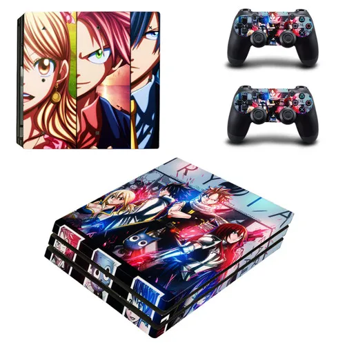 YSP4P-2129 Аниме Fairy Tail PS4 про кожу Стикеры Наклейка виниловая для sony Playstation 4 консоли и 2 контроллеры PS4 про кожу Стикеры - Цвет: YSP4P-2129