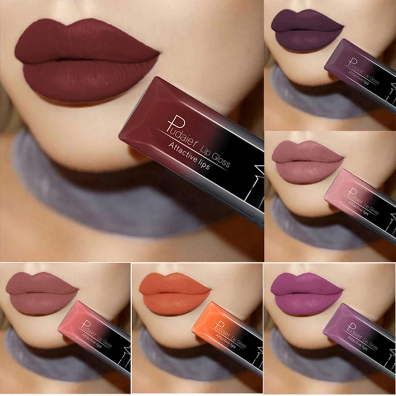Pudaier 21 Color Matte Nude Lipgloss Colorful Sexy Long Lasting Velvet Waterproof Liquid Lipstick Soft Makeup Lip Batom Cosmetic |