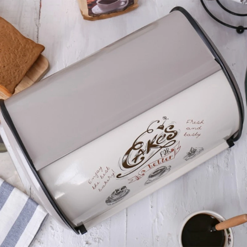 Винтажный ящик для хлеба хранения раскладной верхний светильник серый маленький с порошковым покрытием