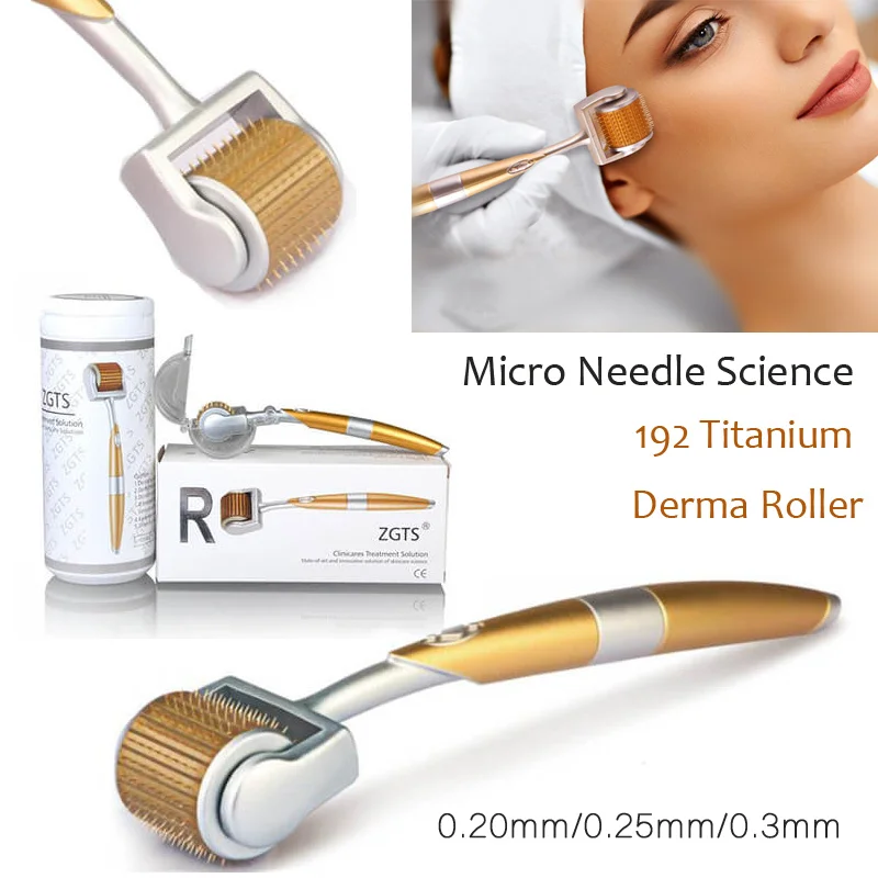 

Premium 192 Titanium Micro Needle Derma Roller Safe Effective for Ance Scars Wrinkles Finelines Hair Care Skin Care
