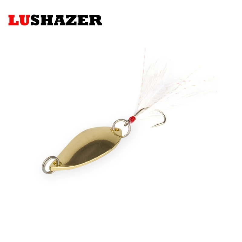 Блесна LUSHAZER 2 5 г 1 шт. Золотое и серебряное с одним крюком блесна металлическая