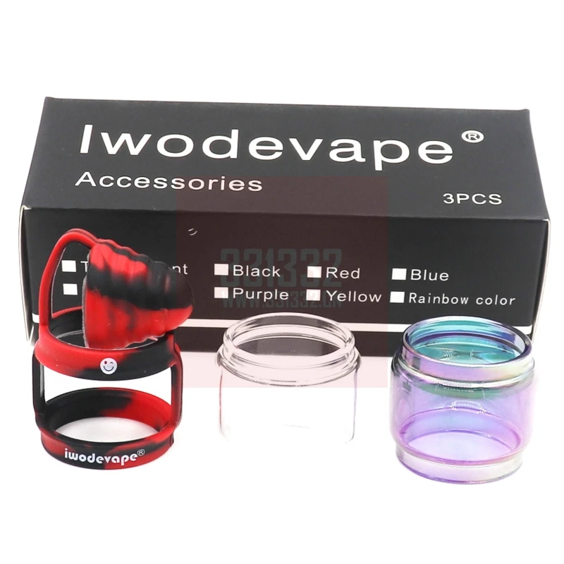 Розничная, аксессуары для vape tfv8, детский бак, крышка от пыли, vape band, прозрачная стеклянная трубка 3 в 1, стеклянная трубка для замены испарителя, часть iwodevape