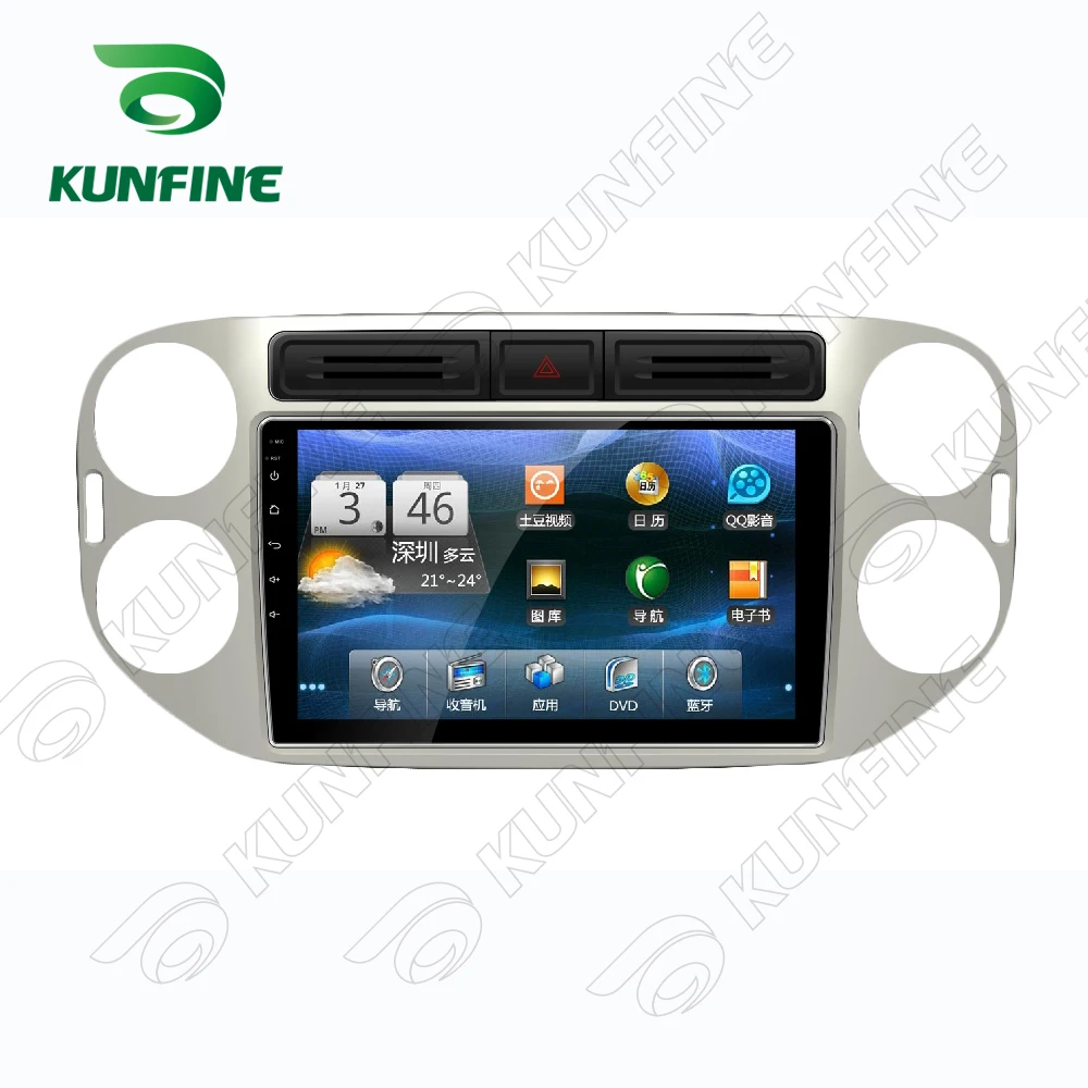 4 ядра 1024*600 Android 5.1 автомобильный DVD GPS навигации игрока стерео для VW Tiguan 2010 2012 deckless