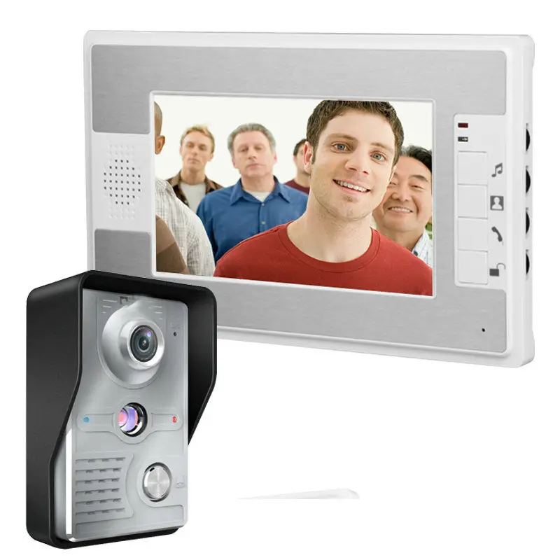 YobangSecurity 7 дюймов проводной видео домофон Системы домашней безопасности Камера видео домофоны 1-Камера 1-монитор Ночное видение