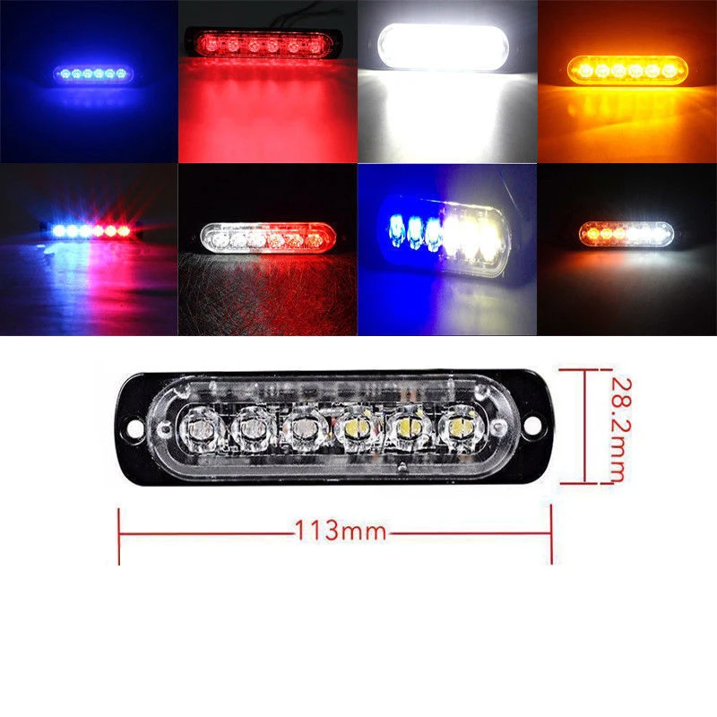 1 шт. вспышка для вождения мигающий пожарный грузовик стробоскоп 6 LED аварийный