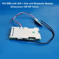 15s li ion battery intelligent smart bms with bluetooth function and pc software uart communication pcb with 20a 40a 60a current
