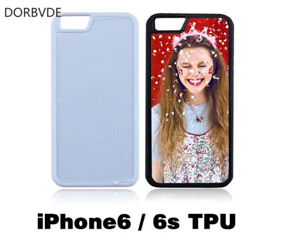 2D чехол, сублимационная печать TPU+ PC резиновые DIY Стиль задняя крышка для iphone 4 5 6 7 8 Fundas с алюминиевыми вставками Coque 100 шт