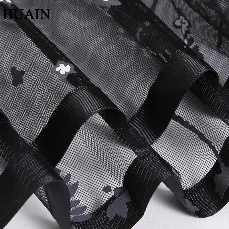 Сетка Для женщин юбка печати плиссированные юбки лето 2018 новый европейский Стиль