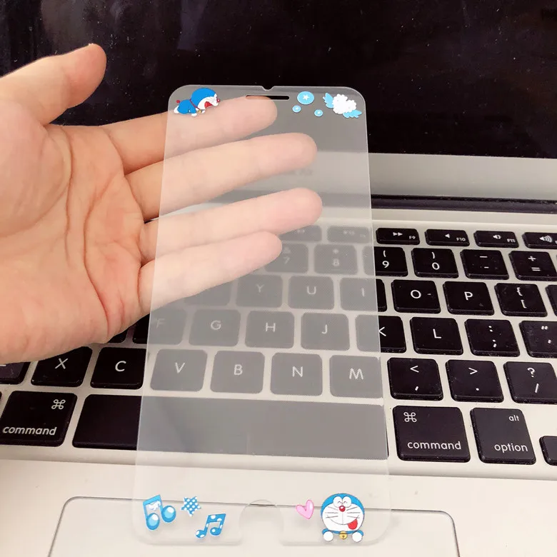 C For 6P 6SP 7P 8P 8plus Doraemon стежки мультфильм печати передний экран пленка защиты для iPhone8 7plus 6s 4,7 5,5 прозрачное закаленное стекло протектор - Цвет: C For 6P 6SP 7P 8P