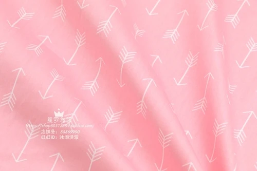 pink arrow 160 см* 50 см хлопок ткань мультфильм Медведь Лиса Сова стрелка ткани для комплект кровати «сделай сам» Подушка платье лист Декор ручной работы Лоскутная Ткань - Цвет: pink arrow