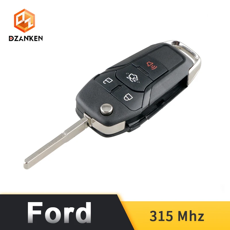 Dzanken 4 кнопки дистанционного ключа автомобиля 315 МГц для 2013 2014 2015 2016 Ford Fusion &