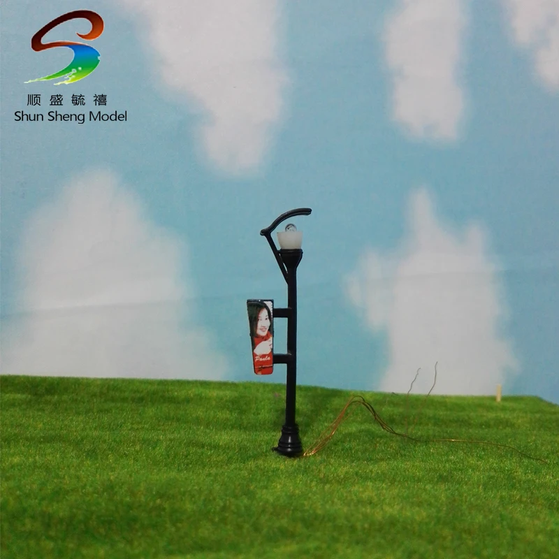

Brand New High Quality 10Pcs/Set HO Scale 1:100 Model Layout Single Head Garden Lights Lamppost Lamp 6V