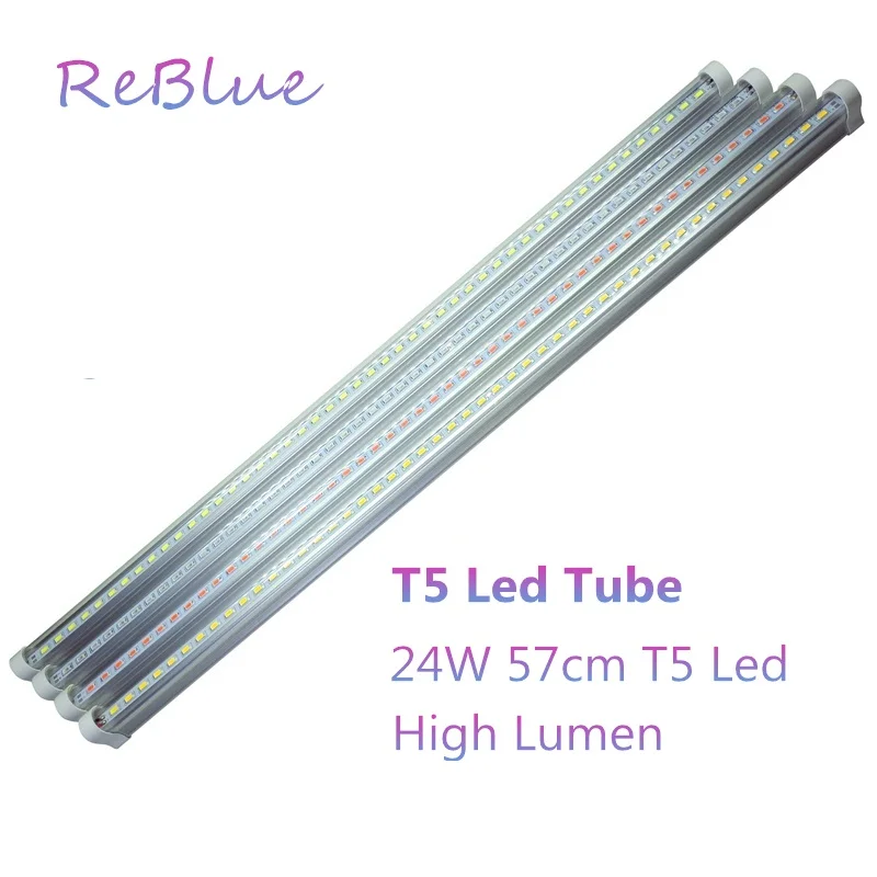 ReBlue ламповый светодиодный светильник T5 110 В 220 интегрированный Led 57 см 24 Вт 48 шт. 0 5