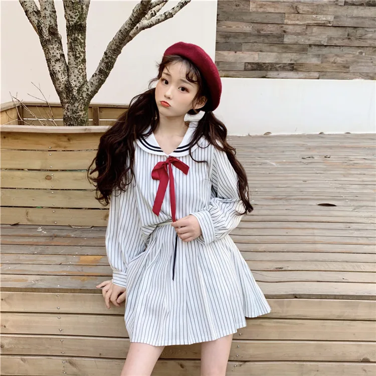 Летнее милое японское школьное платье Kawaii моряцкий костюм школьная форма для