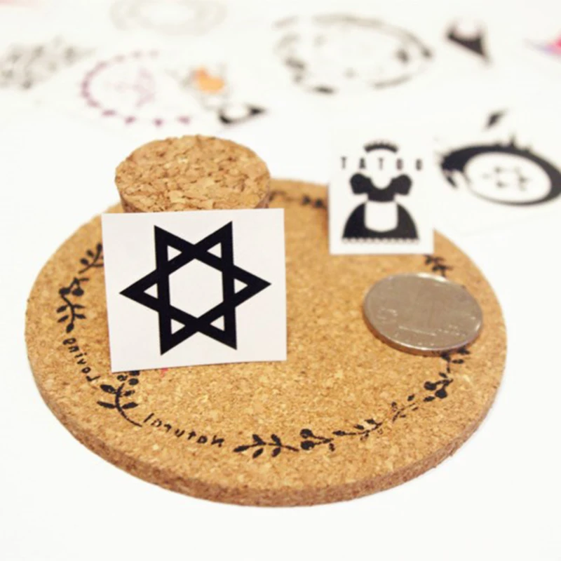Hexagram милый тренд анимация мультфильм логотип тату 3 см * стикер XR002|stickers stickers|cartoon